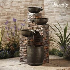 Serenity Pouring Bowls Water Feature -Plants Sale WEBG38774