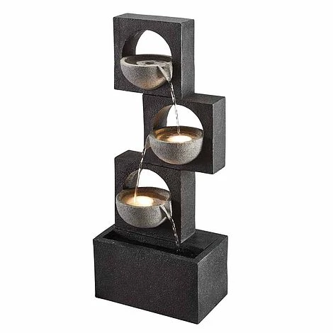 Serenity Modern Granite-Effect Cascading Bowls Water Feature 8 Serenity Modern Granite-Effect Cascading Bowls Water Feature - Image 6