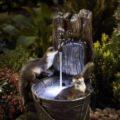 Serenity Playing Otters Water Bucket Water Feature 8 Serenity Playing Otters Water Bucket Water Feature -Plants Sale WEBG39433