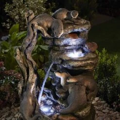 Serenity XL Otter Family Water Feature -Plants Sale WEBG39561