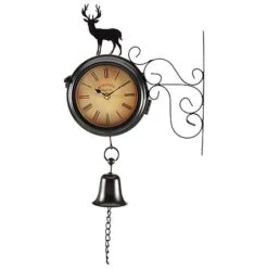Wall Mounted Clock With Metal Stag 8 Wall Mounted Clock With Metal Stag -Plants Sale WEBG4121