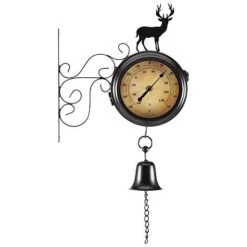 Wall Mounted Clock With Metal Stag 9 Wall Mounted Clock With Metal Stag -Plants Sale WEBG41211