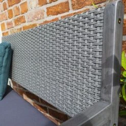 Rowlinson Alderley Rattan Storage Bench 2 Seat Grey -Plants Sale WICKBENCH Alderley20storage20bench 15