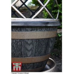 Wooden Barrel Effect Tower Pot -Plants Sale WOOD KB0330 B