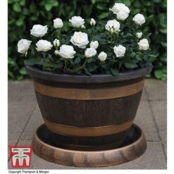 Wooden Barrel Effect Tower Pot -Plants Sale WOOD KB0330 E