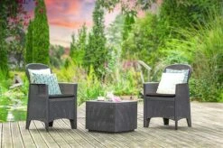 Idooka Tea For Two Dark Grey Bistro Set -Plants Sale Wide20Angle