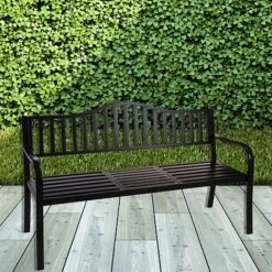 Idooka Folding Black Bench 12 Idooka Folding Black Bench -Plants Sale YA3000040.Lifestyle2