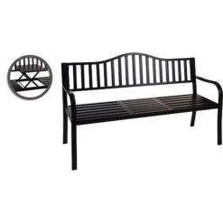 Idooka Folding Black Bench 15 Idooka Folding Black Bench -Plants Sale YA3000040.Punch