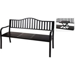 Idooka Folding Black Bench 14 Idooka Folding Black Bench -Plants Sale YA3000040.Table