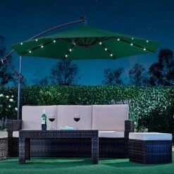 Solar LED Cantilever Parasol -Plants Sale g0588 11