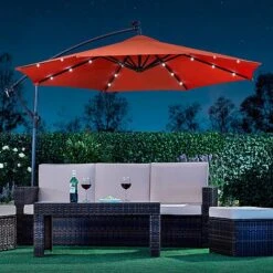 Solar LED Cantilever Parasol -Plants Sale g0588 20