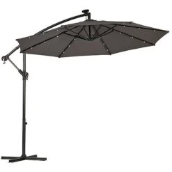 Solar LED Cantilever Parasol -Plants Sale g0588 5