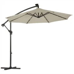 Solar LED Cantilever Parasol -Plants Sale g0588 9