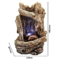 Serenity Table-top Tree Trunk Waterfall Water Feature -Plants Sale g3964 52