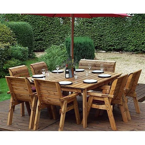 8 Seater Square Table Set With 6 X Chairs And 1 X Bench 4 8 Seater Square Table Set With 6 X Chairs And 1 X Bench - Image 2