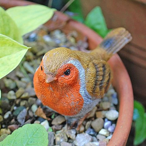 3 Pot Topping Robin Bird Garden Ornaments 6 3 Pot Topping Robin Bird Garden Ornaments - Image 4