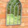 Gothic Garden Mirror Outdoor Wall Ornament Lead Look Metal 48cm -Plants Sale s l16002028