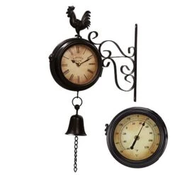 Wall Mounted Metal Rooster Clock 13 Wall Mounted Metal Rooster Clock -Plants Sale z G26254